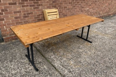 rustic outdoor table